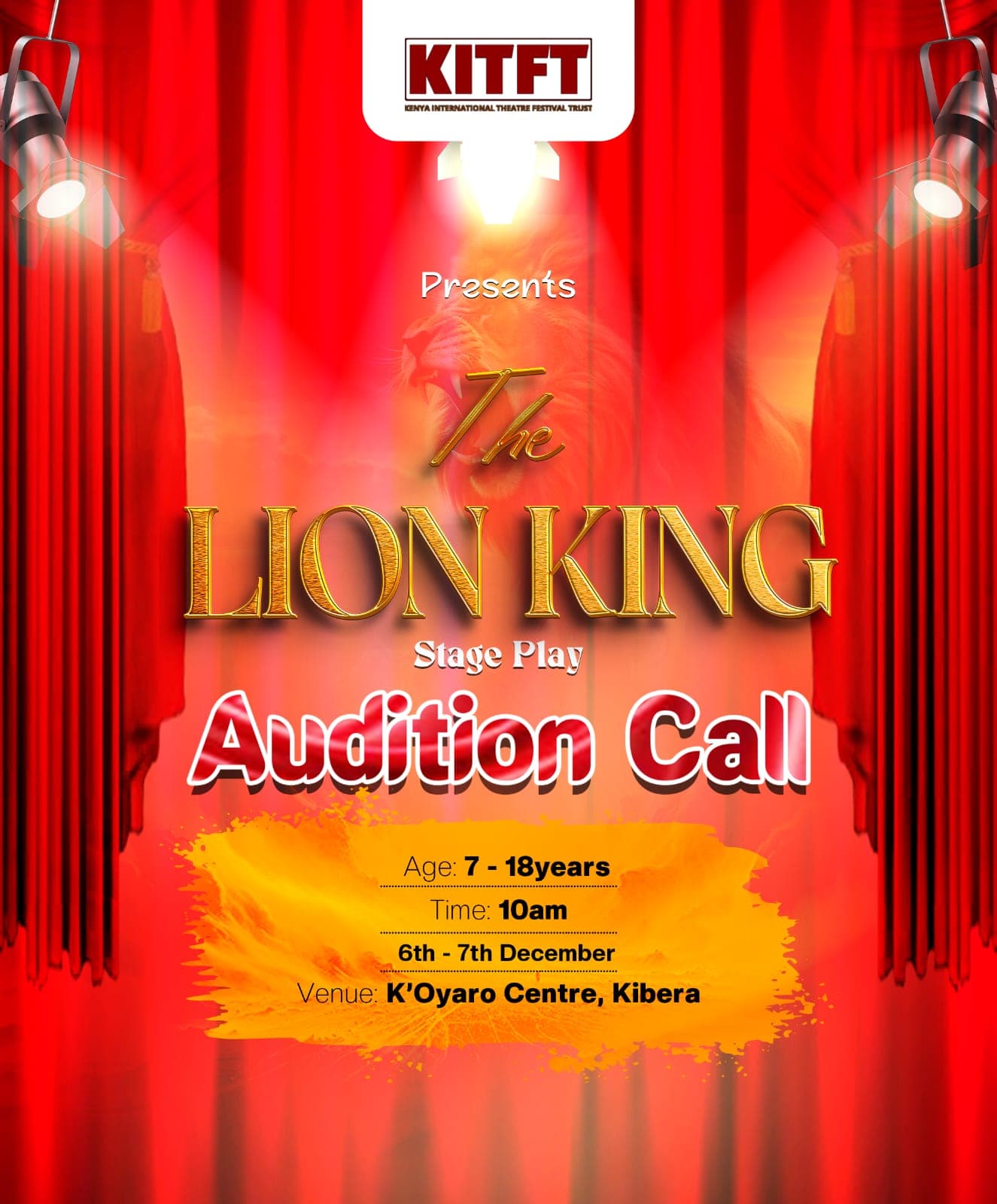 The Lion King Stage Play Auditions